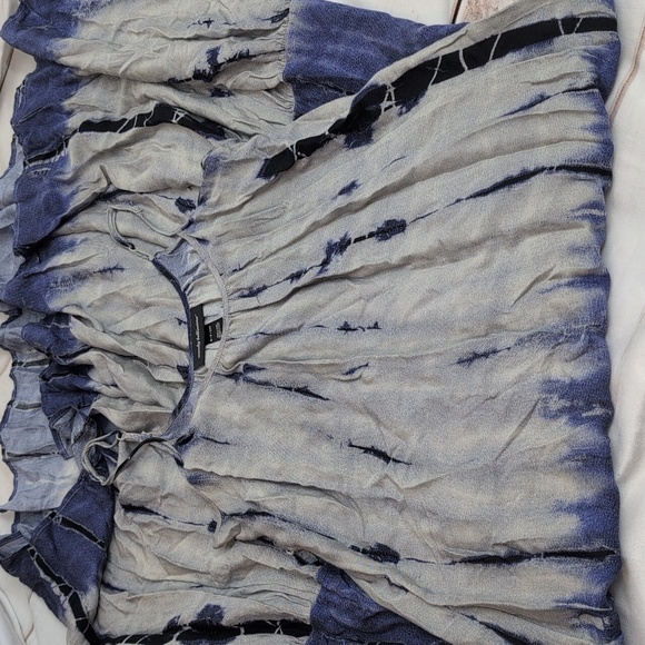 Wendy Bellissimo Blue and Grey Tie Dye Maxi Maternity Dress Women’s size Small - Picture 4 of 7